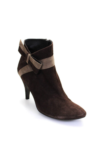 Sacha London Womens Suede Bow Ankle Boots Brown Size 36 6