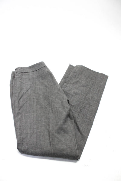 Akris Punto Womens Wool Side Zip Mid-Rise Straight Leg Pants Gray Size 4