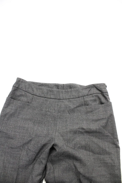 Akris Punto Womens Wool Side Zip Mid-Rise Straight Leg Pants Gray Size 4