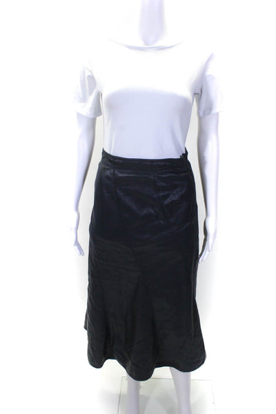 Rebecca Taylor Womens Navy Faux Leather Skirt Size 4 14217900