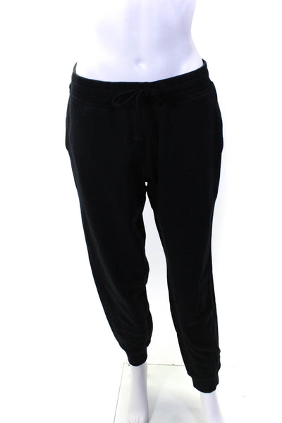 Richer Poorer Womens Drawstring Straight Leg Jogger Pants Black Cotton Medium