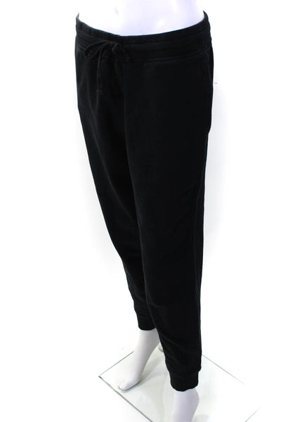 Richer Poorer Womens Drawstring Straight Leg Jogger Pants Black Cotton Medium