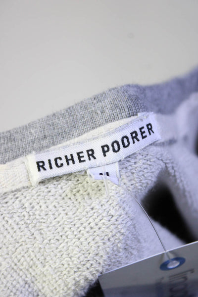 Richer Poorer Womens Pullover Crew Neck Sweatshirt Gray Cotton Size Medium
