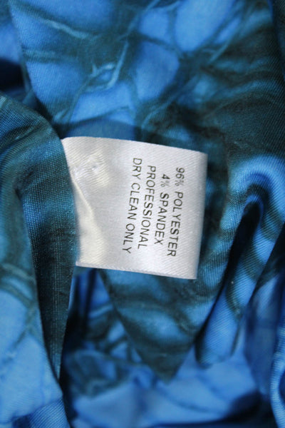 Torn by Ronny Kobo Womens Jersey Printed Long Sleeve Sheath Dress Blue Size XS