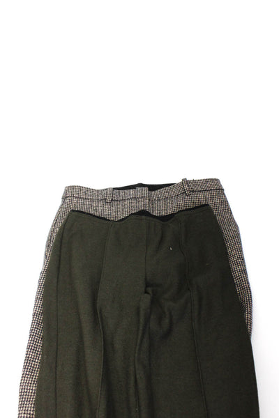 Rag & Bone Theory Womens Houndstooth Skinny Tapered Pants Green Size 0 Lot 2