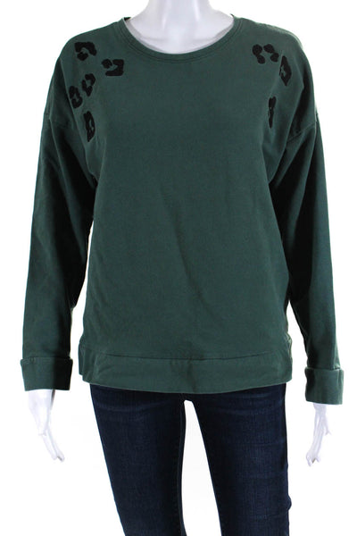 BedHead Pajamas Womens Emerald Leopard Sweatshirt Size 0 14711839