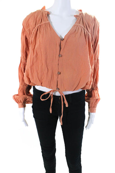 Love, Whit by Whitney Port Womens Sand Stone Peasant Top Size 6 14093696