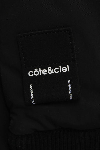 Cote + Ciel Unisex Adults Nylon Zip Smooth Shoulder Strap Scarf Black