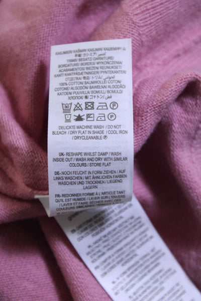 Boden Womens Scalloped Hem Crew Neck Oversize Sweater Pink Size 8