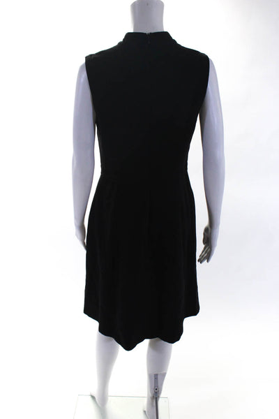 Carmen Carmen Marc Valvo Womens Black Halter Sleeveless Shift Dress Size 6