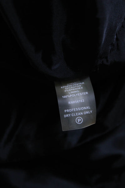 Calvin Klein Womens Black Round Neck Zip Back Sleeveless Peplum Dress Size 4
