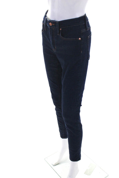 J Crew Womens Cotton Denim Mid-Rise Skinny Leg Toothpick Jeans Dark Blue Size 27