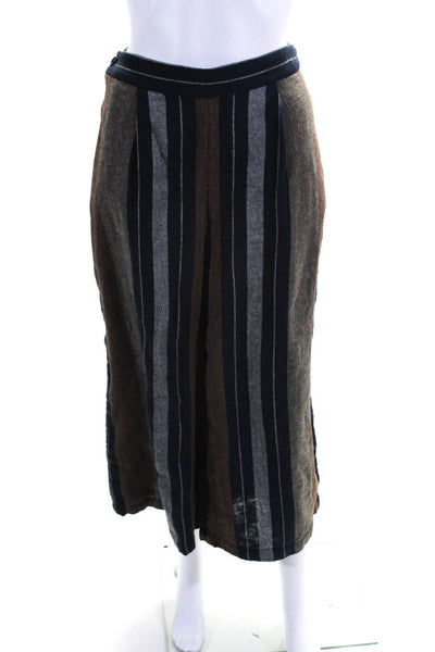 7115 by Szeki Women's Cotton Striped High Rise Wide Leg Pants Multicolor Size M