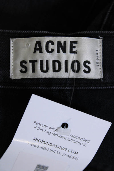 ACNE Studios Men's Straight Leg Button Closure Denim Pant Black Size 34