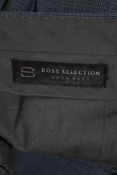 Boss Hugo Boss Men's Flat Front Straight Leg Dress Pant Gray Size 34