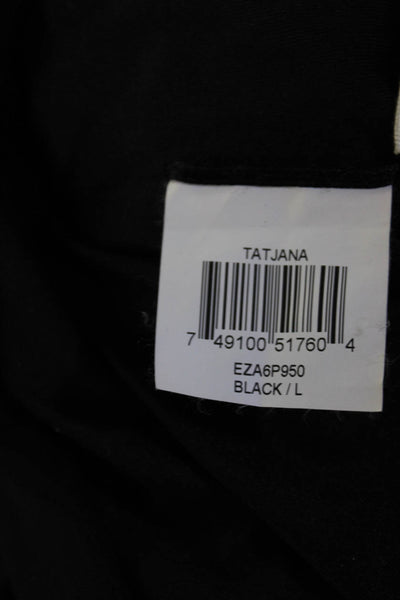 BCBGMAXAZRIA Womens Black Ruched Ruffle Short Sleeve Bodycon Dress Size S