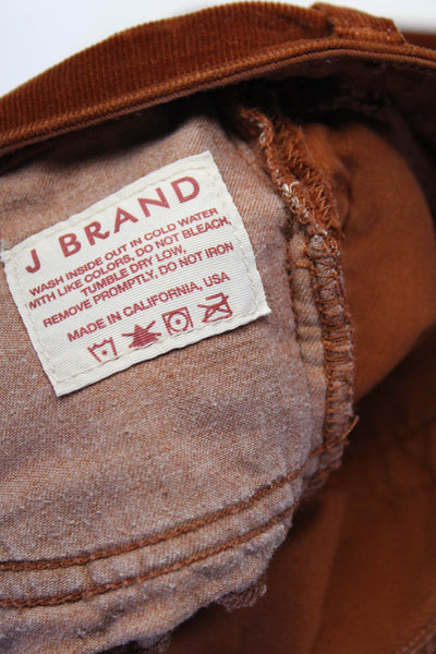 J Brand Womens Corduroy Boot Cut Pants Skinny Jeans Brown Indigo Size 24 Lot 2