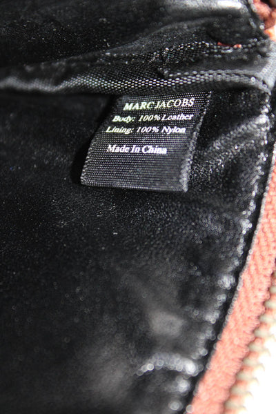 Marc Jacobs Womens Brown Leather Zip Flat Wristlet Wallet