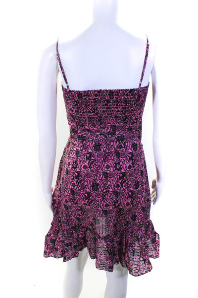 Derek Lam 10 Crosby Womens Pink Cotton Floral Sleeveless Hi-Low Dress Size 0
