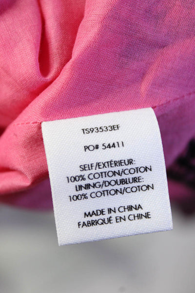 Derek Lam 10 Crosby Womens Pink Cotton Floral Sleeveless Hi-Low Dress Size 0