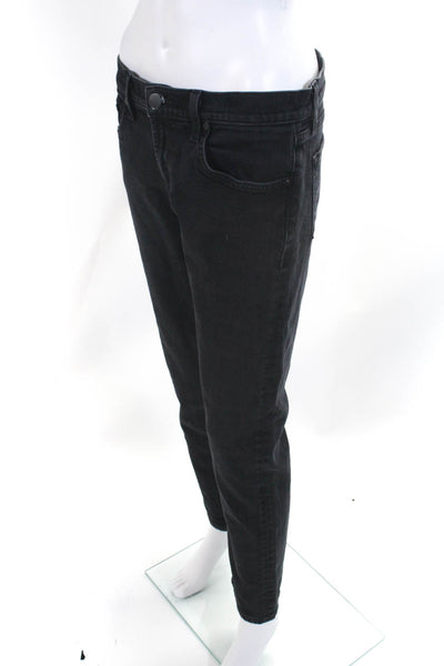 J Brand Womens Cotton Denim Low-Rise Straight Leg Jeans Trousers Black Size 31