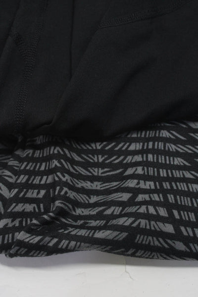 Lululemon Nike Womens Mid-Rise Capri Leggings Pants Gray Black Size 6 XS Lot 2