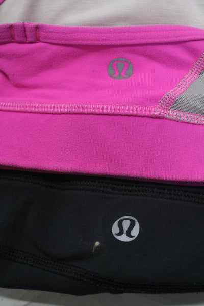 Lululemon Womens Active Round Neck Sports Bra Capri Pants Pink Size 4 6 Lot 2