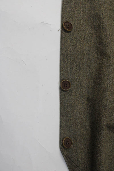 Bernini Mens Brown Cashmere Wool Three Button Long Sleeve Blazer Size 42R
