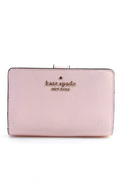 Kate Spade New York Womens Saffiano Leather Logo Wallet Blush Pink