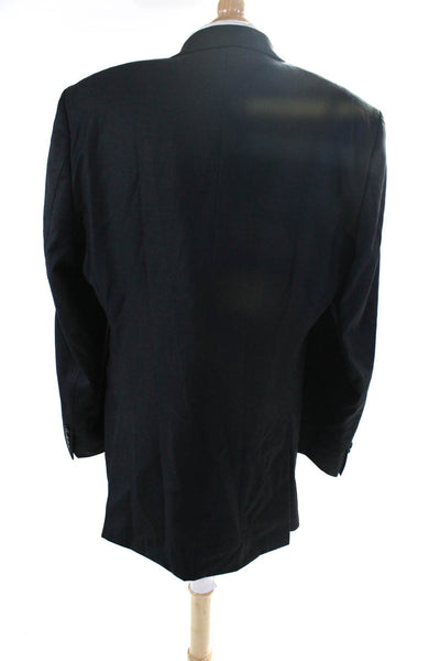 Calvin Klein Mens Two Button Blazer Jacket Gray Wool Size 42 Long