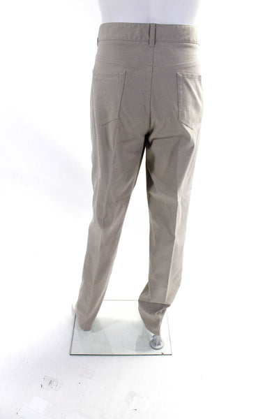 Peter Millar Mens Crown Sports Khaki Pleated Straight Leg Trouser Pants Size 42X