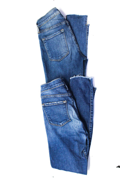 Frame Women's Medium Wash Five Pockets Skinny Denim Pant Size 25 Lot 2