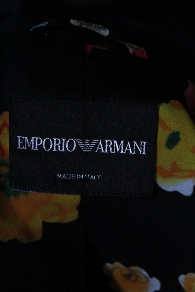 Emporio Armani Women's Collar Line Two Button Blazer Navy Blue Size 38