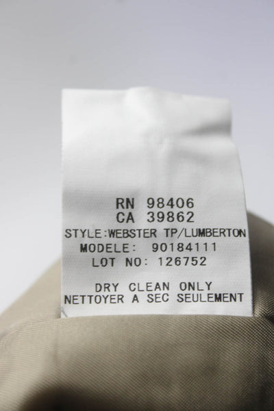 Theory Women's Cotton Two Button Patch Pocket Blazer Beige Size 36