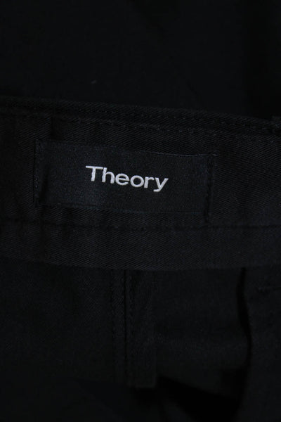 Theory Men's Flat Front Straight Leg Dress Pant Black Size 34