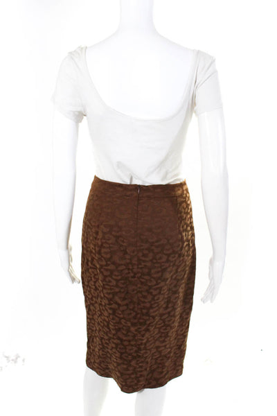 Zara Women's Zip Closure Ruffle A-Line Midi Skirt Brown Size S Lot 3