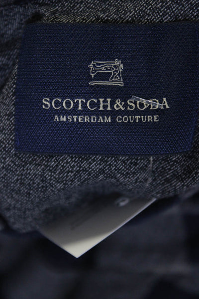 Scotch & Soda Womens Cotton Check Print Long Sleeve Button Up Shirt Blue Size S