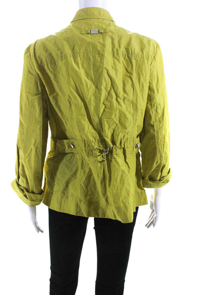 Armani Collezioni Womens Lime Green Waterproof Long Sleeve Jacket Size M