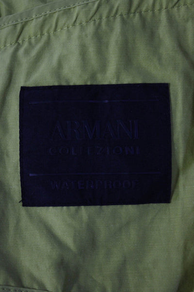 Armani Collezioni Womens Lime Green Waterproof Long Sleeve Jacket Size M