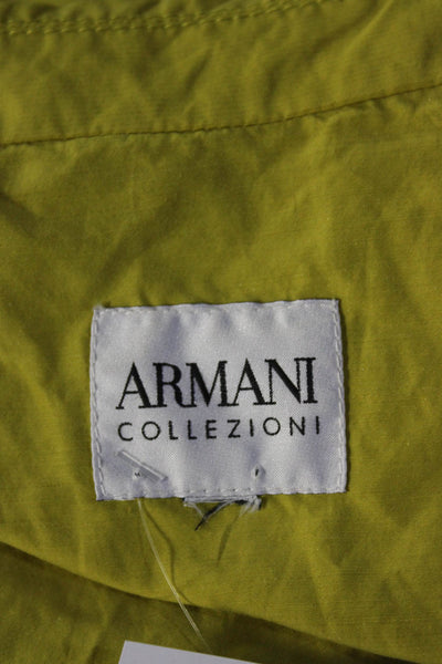 Armani Collezioni Womens Lime Green Waterproof Long Sleeve Jacket Size M