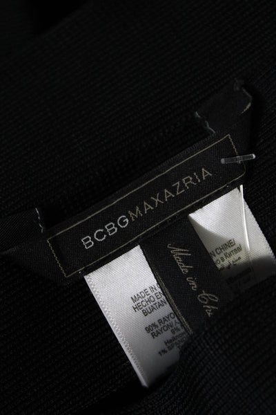 BCBGMAXAZRIA Women's Elastic Waist Peplum Bodycon Skirt Black Size XXS