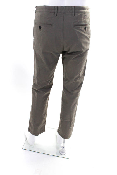 Theory Men's Flat Front Straight Leg Button Closure Khaki Dress Pant Size 34