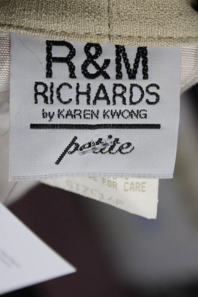 R&M Richards by Karen Kwong Womens Burnout Leaf Kimono Robe Ivory Size 16P