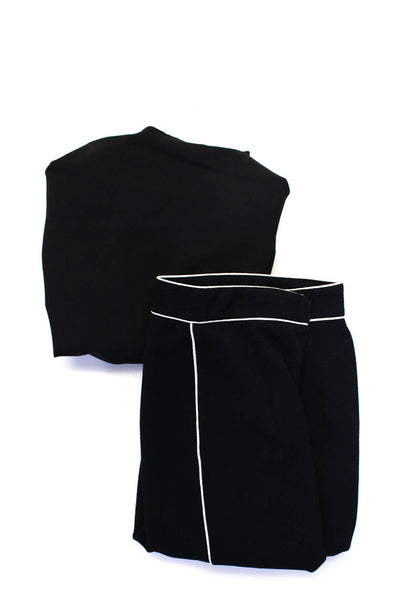 Zara Basic Womens Two-Toned Striped Side Split Pencil Skirt Black Size XS Lot 2