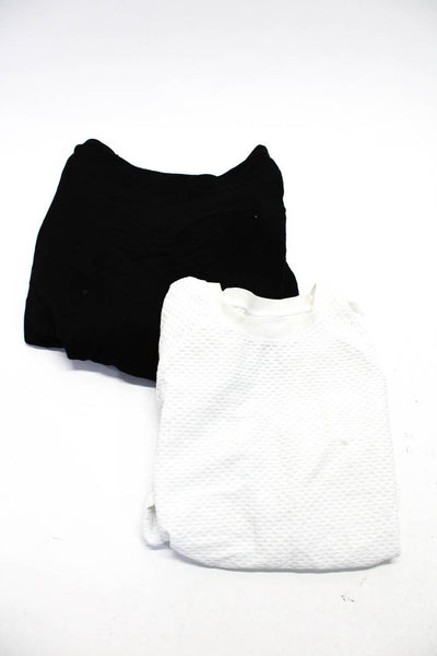 Monrow Koral Womens Two Pocket Long Sleeve Full Zip Hoodie Black Size M XS Lot 2