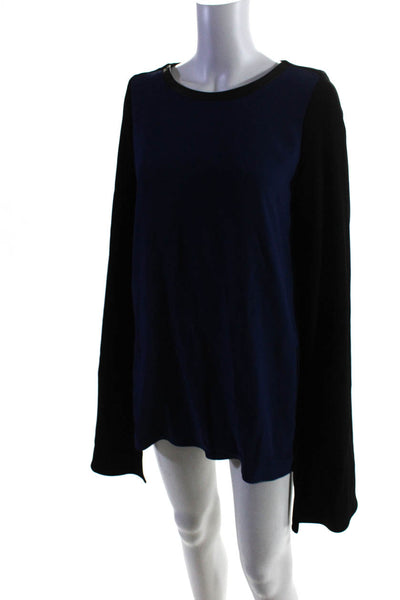 Maje Women's Round Neck Long Sleeves Cape Color Block Mini Dress Size 1