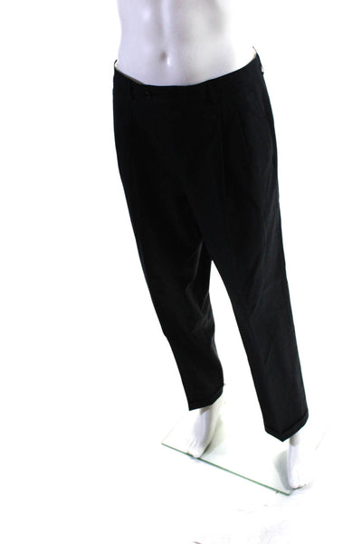 S.Cohen Mens Wool Pinstripe Three-Button Blazer Pant Suit Black Size 44R