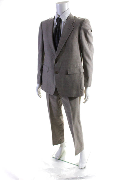 Givenchy Mens Wool Two-Button Notched Collar Blazer Pant Suit Beige Size 40
