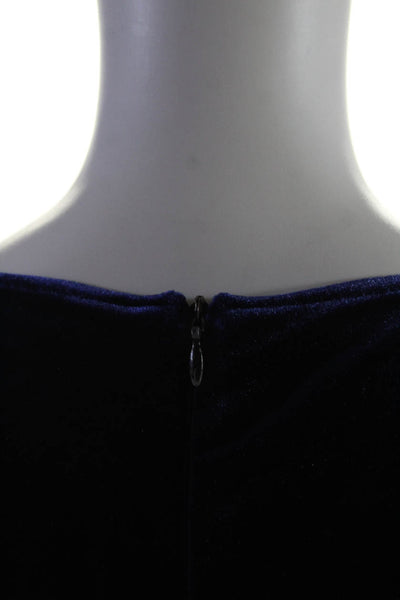 Nissa Women's V-Neck Long Sleeves Slit Hem Maxi Dress Royal Blue Size 14