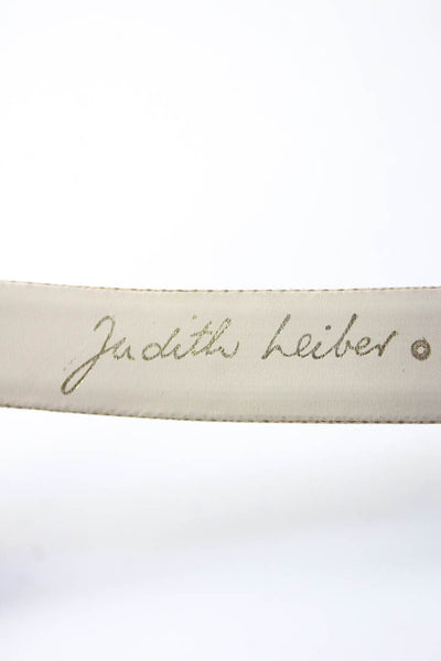 Judith Leiber Womens Vintage Karung Snakeskin Belt Light Brown One Size